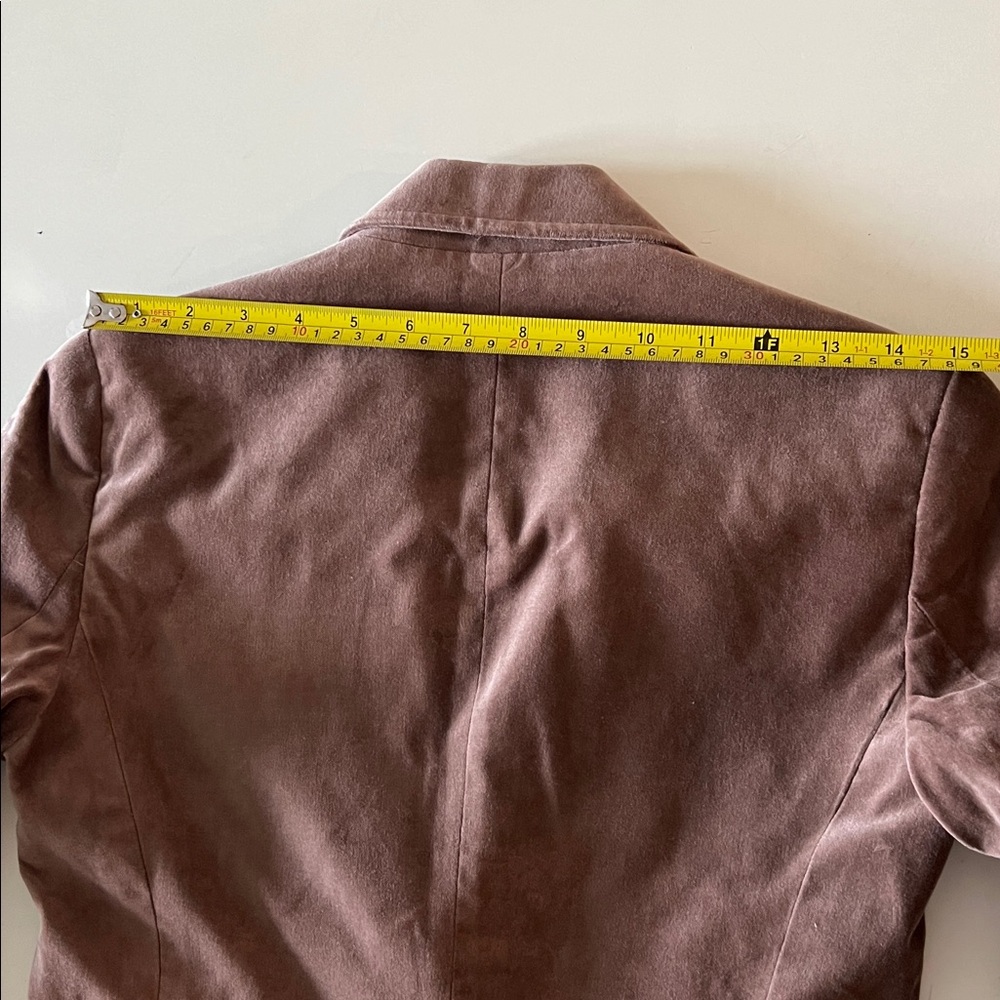 Banana Republic Factory Brown Velvet Blazer Womens Size 0 - Picture 10 of 14